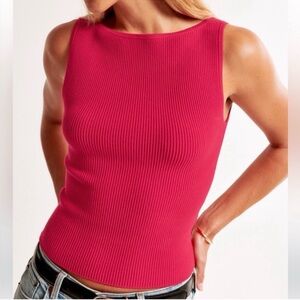 NWOT Abercrombie & Fitch Red Sleeveless Knit Tank